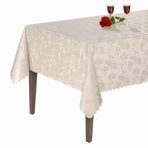 Cerata w rolce FLO-3030-56 subtelne kwiaty na kremie – aranżacja stołu