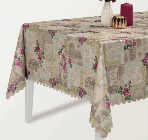 Cerata w rolce FLO-1695-01 róże na miejskim patchworku – widok produktu