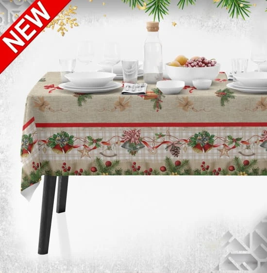 Cerata w rolce FLO-1741-01 świąteczna bordiura z prezentami – aranżacja stołu