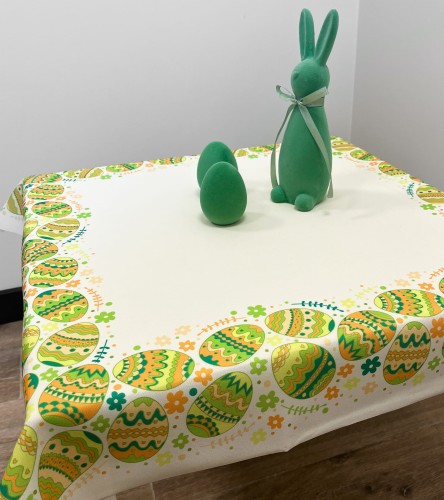 Obrus Wielkanoc pisanki 80 × 80 cm cm – widok całości