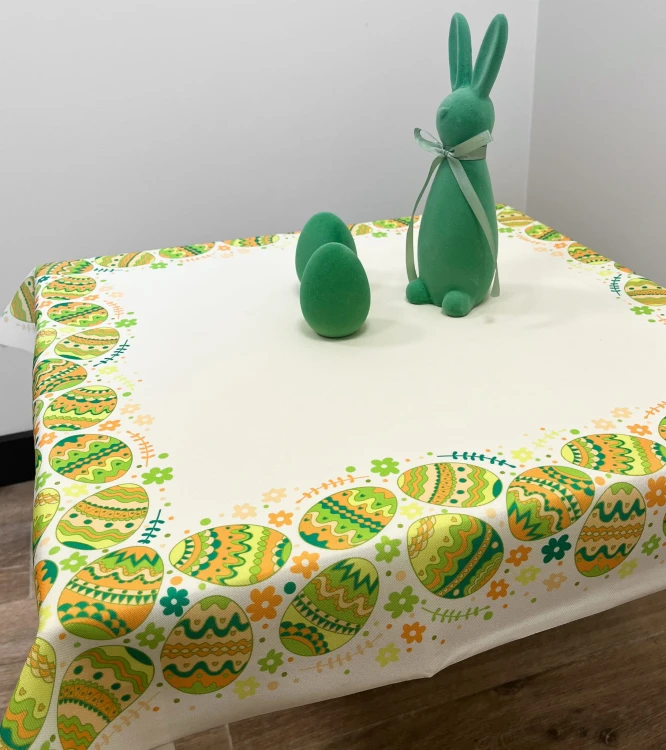Obrus Wielkanoc pisanki 80 × 80 cm cm – widok całości