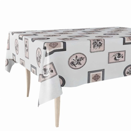 Cerata w rolce FLO-1693-03 szare kwiaty w ramkach – widok produktu