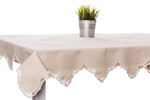 Obrus szydełko z tkaniną SR041701 110x160 – widok całości