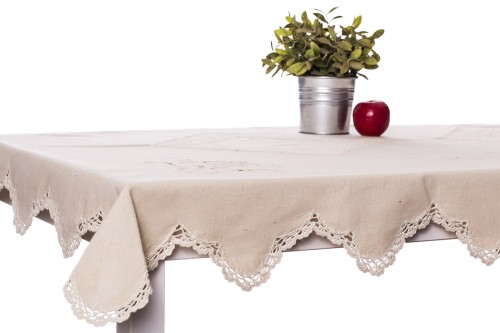 Obrus szydełko z tkaniną SR042072 110x160 – widok całości