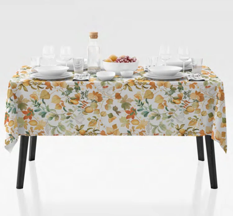 Cerata w rolce FLO-1754-01 pomarańcze i jesienne liście – aranżacja stołu