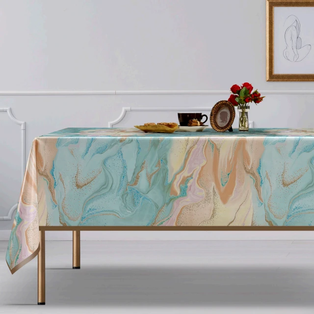 Obrus z ceraty – pastelowy piaskowiec