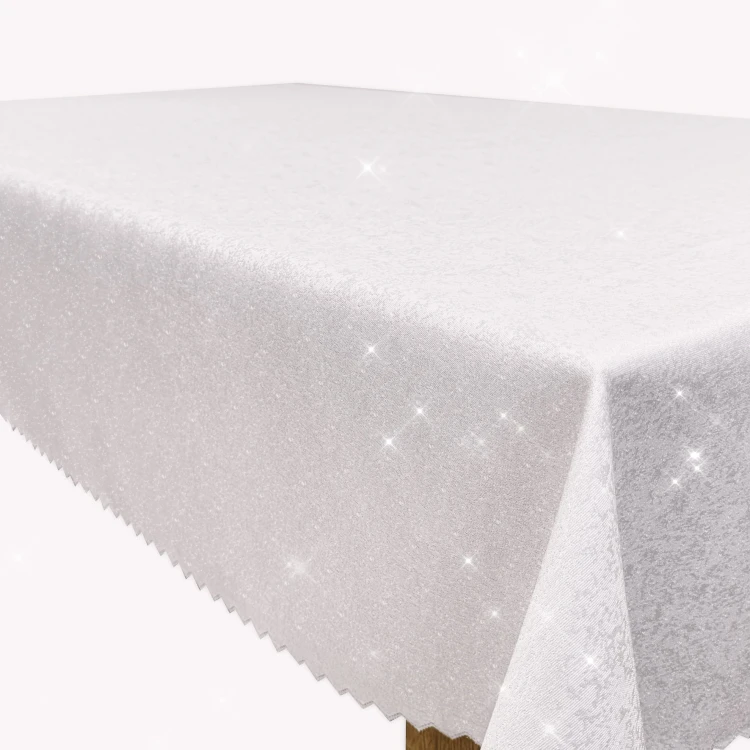 Obrus Glitter ze srebrną nicią we wzór marmurka – widok całości
