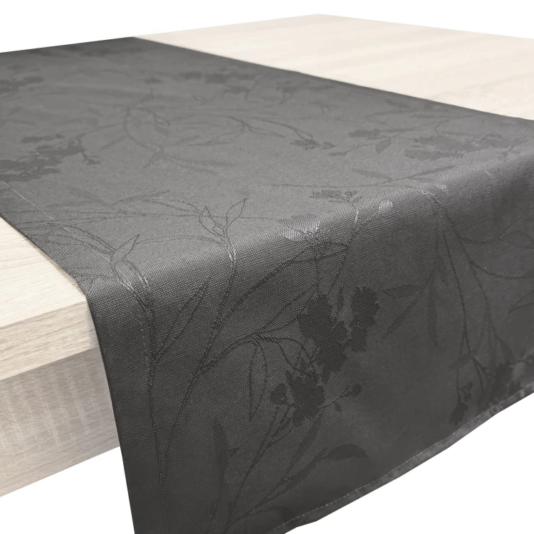 Bieżnik dekoracyjny Chic &amp; Simple 40 × 160 cm (szary gałązka) – widok całości