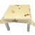 Obrus plamoodporny 75 × 75 cm w motyle na beżowym tle – widok obrusu od przodu na stole
