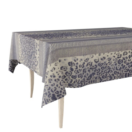 Cerata w rolce FLO-1779-02 szara panterka z pasami – aranżacja na stole