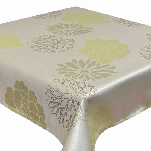 Zielony obrus dekoracyjny ORIENT 80 × 80 cm w kwiaty i liście – widok całości