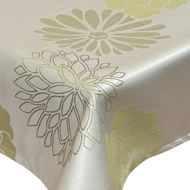 Zielony obrus dekoracyjny ORIENT 80 × 80 cm w kwiaty i liście – drugi widok