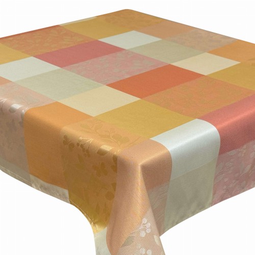 Obrus dekoracyjny ORIENT 80 × 80 cm w pomarańczową kratę – widok całości