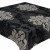 Obrus dekoracyjny ORIENT 80 × 80 cm z ornamentem na czarnym tle – widok całości
