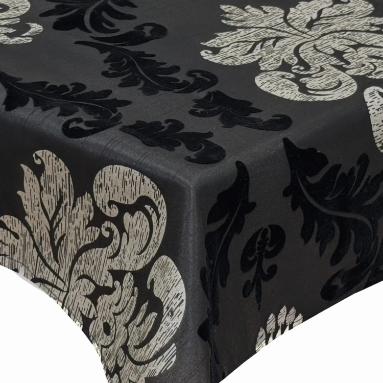 Obrus dekoracyjny ORIENT 80 × 80 cm z ornamentem na czarnym tle – drugi widok