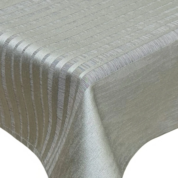 Szary obrus dekoracyjny ORIENT 80 × 80 cm w srebrne pasy – drugi widok
