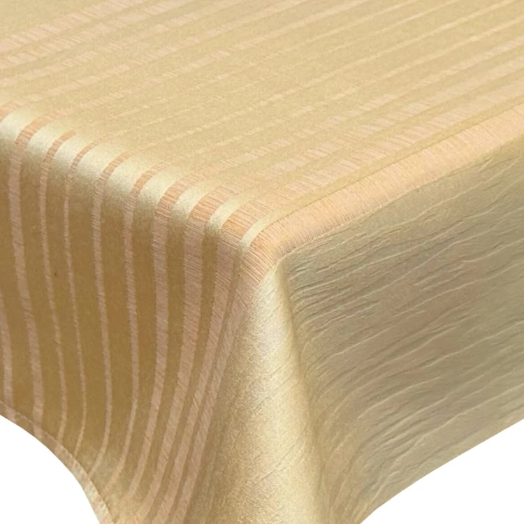 Obrus dekoracyjny ORIENT 80 × 80 cm w żółte pasy na tle ecru – drugi widok
