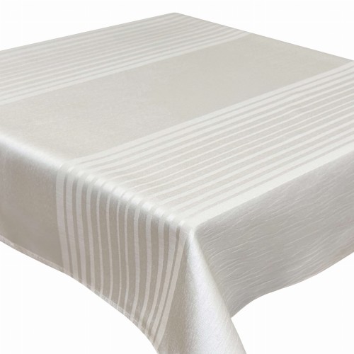 Biały obrus dekoracyjny ORIENT 80 × 80 cm w pasy – widok całości