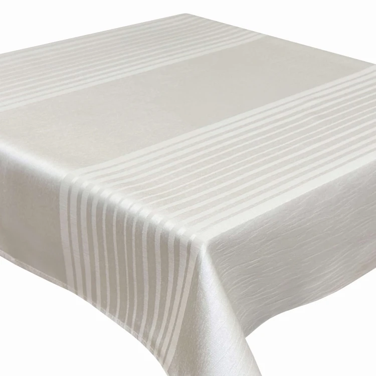 Biały obrus dekoracyjny ORIENT 80 × 80 cm w pasy – widok całości