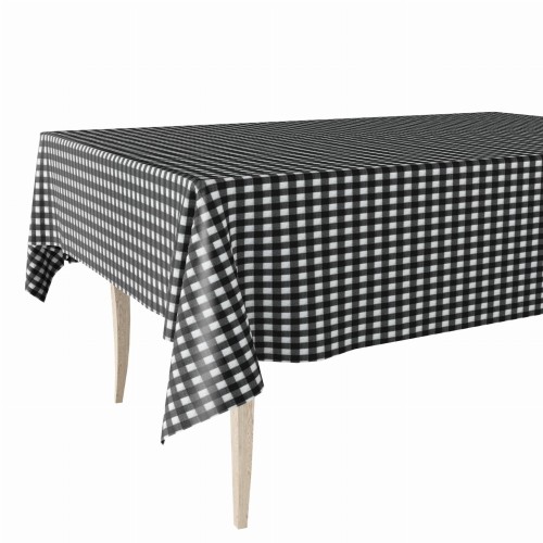 Cerata w rolce FLO-1112-06 czarno-biała kratka piknikowa – aranżacja na stole