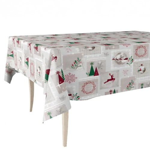 Cerata w rolce MOD-6352-01 – zimowy patchwork z reniferami, widok produktu