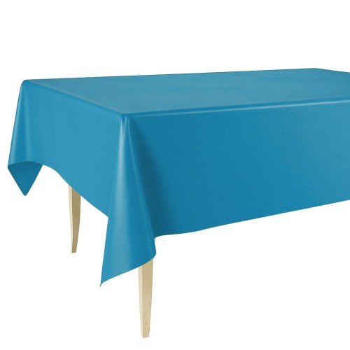 Cerata w rolce FLO-1101-28 gładka niebieska – aranżacja na stole