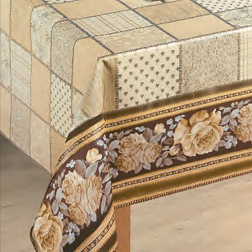 Cerata w rolce DEK-142A – beżowy patchwork z różami, widok produktu