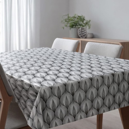 Obrus z ceraty – Glitter brokat szary geometryczny
