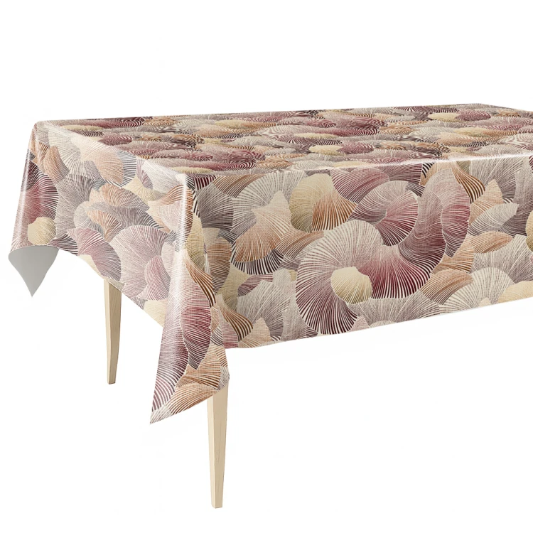 Cerata w rolce FLO-1805-02 – bordowo-beżowe liście miłorzębu, aranżacja
