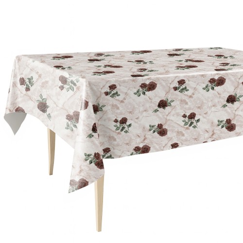 Cerata w rolce FLO-1806-02 – brązowe róże na marmurze, widok produktu