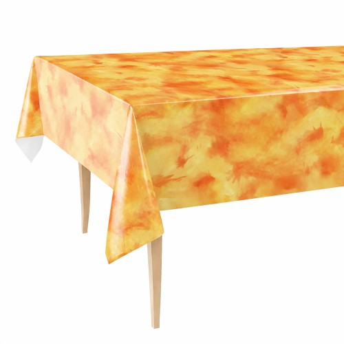 Obrus kuchenny i ogrodowy VIVA pomarańczowy cienie 130x160 cm