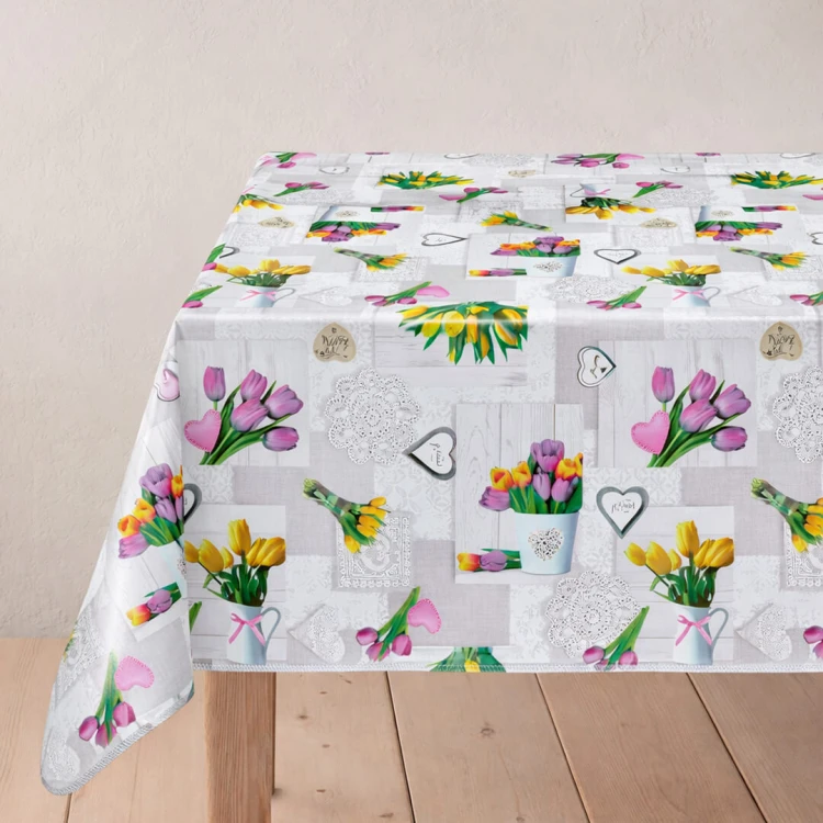 Cerata w rolce DEK-37B – wiosenny patchwork z tulipanami, aranżacja