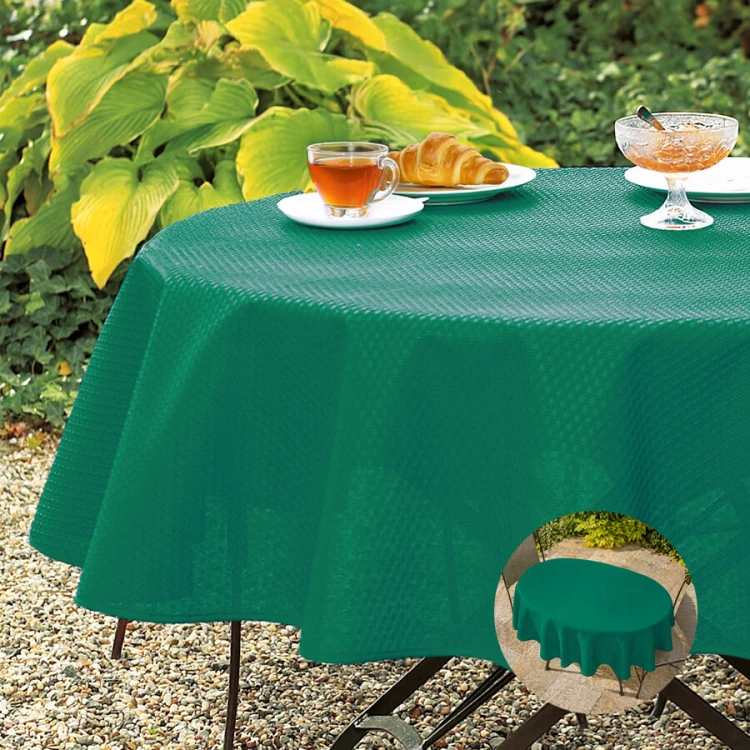 Obrus ogrodowy MILANO, turkusowy, owalny 160 × 210 cm – drugi widok