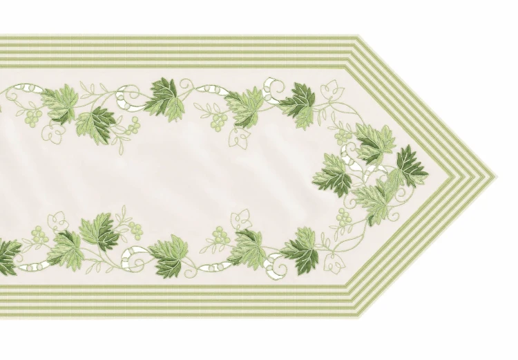 Bieżnik Salsa 40 × 140 cm zielone liście – drugi widok
