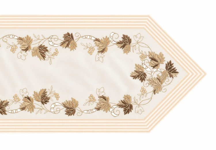 Bieżnik Salsa 40 × 140 cm brązowe liście – widok na białym tle