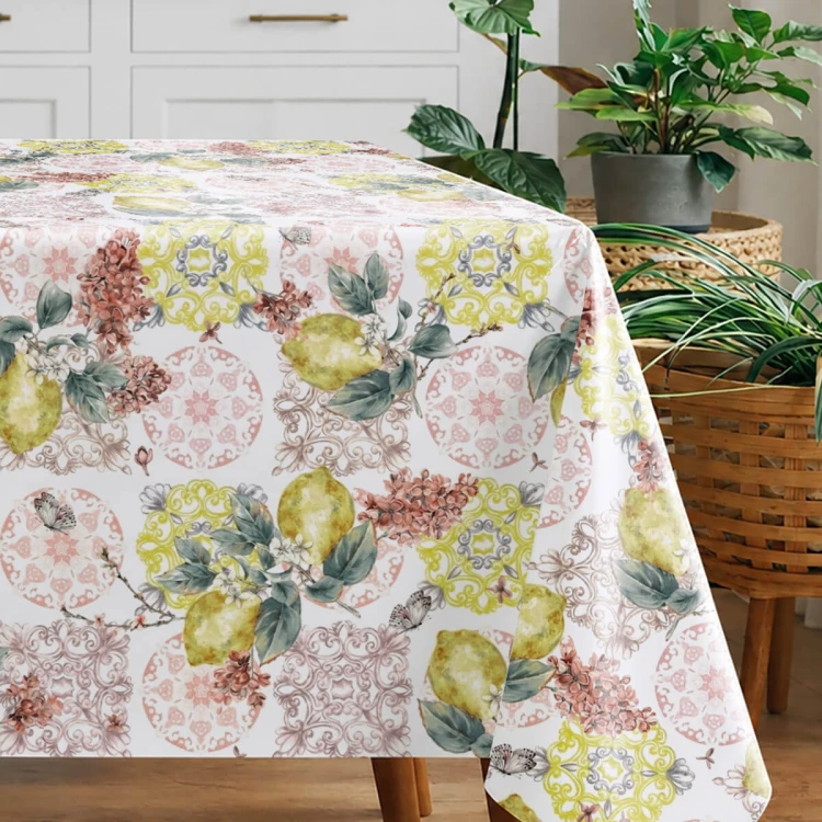 Cerata w rolce MOD-6384-02 – cytryny i orientalne ornamenty, zbliżenie wzoru