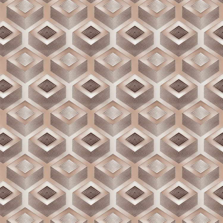 Obrus z ceraty – szaro-beżowy geometryczne romby