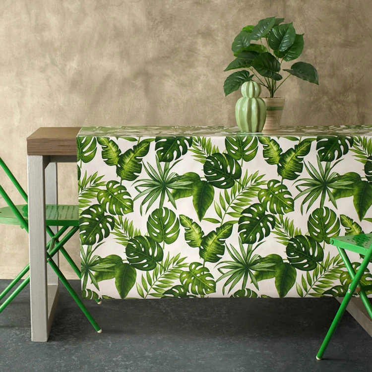 Cerata w rolce MIM-440-5 monstera i tropikalne liście – aranżacja z bieżnikiem