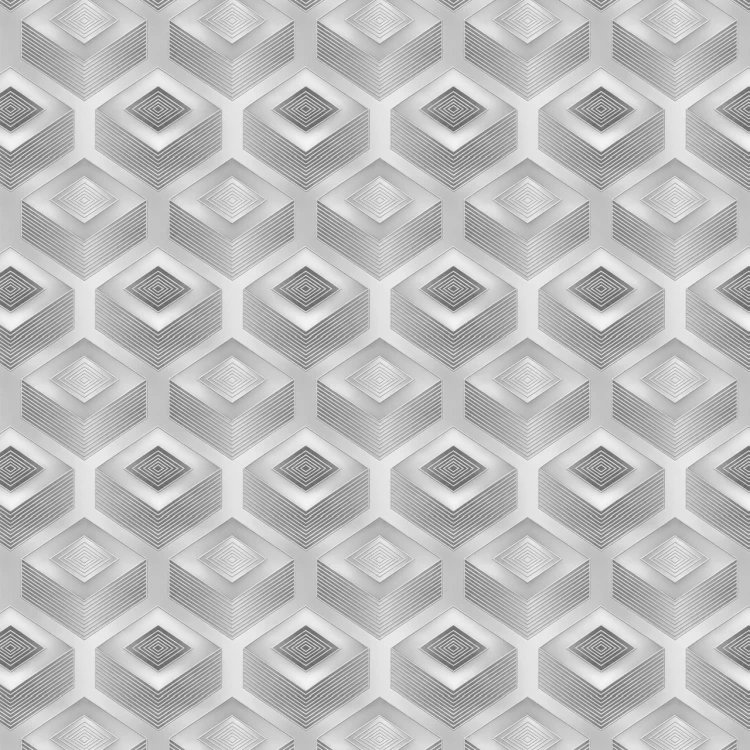Cerata w rolce MIM-220-7 szaro-białe geometryczne sześciany – pełny wzór