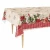 Obrus z ceraty FLO-1788-01 - gwiazdy betlejemskie, czerwona kratka – na stole