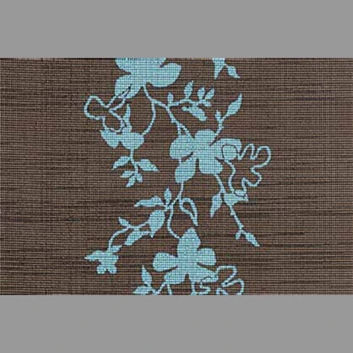Zestaw dwóch brązowych podkładek stołowych MIAMI w kwiaty, 31 × 42 cm – trzeci widok