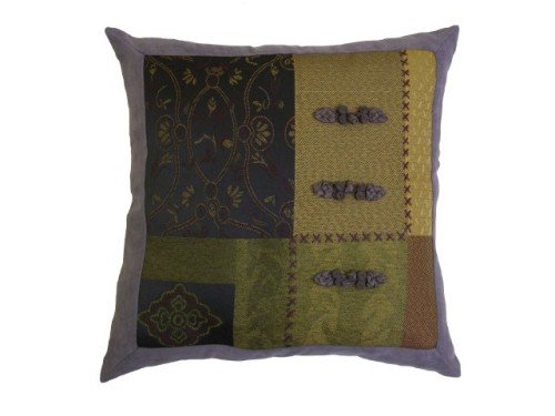 Poszewka TEXAS F6-871 w zielono-czarny patchwork – widok całości