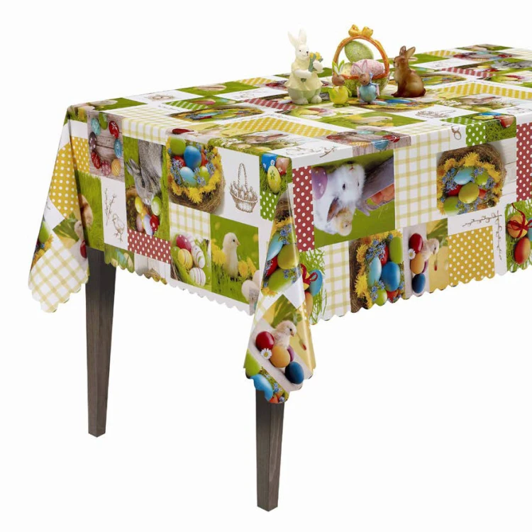 Cerata w rolce FLO-1360-00 zajączki i pisanki, patchwork – aranżacja stołu