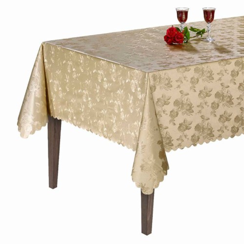 Cerata w rolce złota FLO-3030-10 różane ornamenty z połyskiem – aranżacja stołu