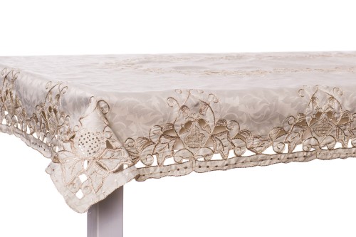 Obrus haftowany ELEGANT F5 SRS040/1 (beżowy) – widok całości